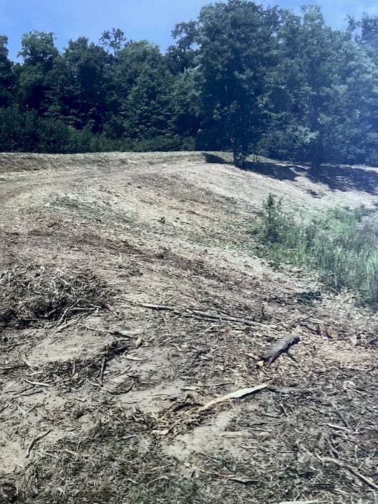 Shoreline & Pond Access in Pond Clearing, cleared property after